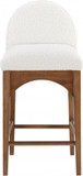 Wembley Boucle Fabric Counter Stool, Walnut