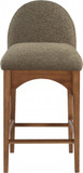 Wembley Boucle Fabric Counter Stool, Walnut