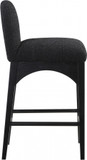 Wembley Boucle Fabric Counter Stool, Black