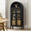 Newsome Tall Arched Storage Display Cabinet