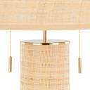 Edith Cylinder Rattan 29" Table Lamp, Gold
