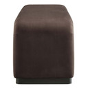 Moda Performance Velvet Waterfall Long Bench, Black Legs