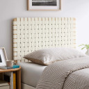 Syracuse Vegan Leather Weave Headboard, Twin