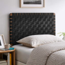 Syracuse Vegan Leather Weave Headboard, Twin