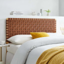 Syracuse Vegan Leather Weave Headboard, Full