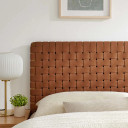 Syracuse Vegan Leather Weave Headboard, Queen