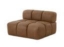 Buck Brown Leather Modular Armless Sectional Seat