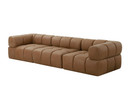 Buck Brown Leather Modular Corner Sectional Seat