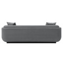 Edmonds Velvet Sofa with Pillows , Dark Gray