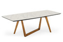 Jarvis Walnut and White Dining Table