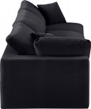 Plush Deluxe Velvet Sofa, Black