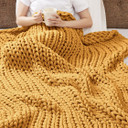 Chunky Double Knit Handmade Throw Blanket