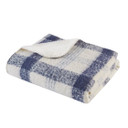 Bloomville Faux Mohair to Sherpa Throw