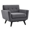 Engage Performance Velvet Armchair, Gray