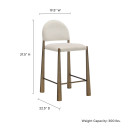 Holten Upholstered Fabric Counter Stool