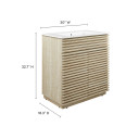 Frank Lloyd 30" Travertine Bathroom Vanity With Sink in White