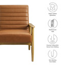 Gentleman Vegan Leather Accent Chair