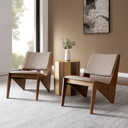 Raven Vegan Leather Accent Chairs, Set of 2