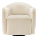 Kimora Performance Velvet Swivel Armchair