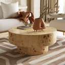 June Burl Round Coffee Table