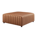 Hampton Vegan Leather Square Coffee Table/Ottoman, Vintage Cider