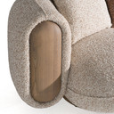 Rayola Modern Multicolored Boucle Fabric + Ash Sofa