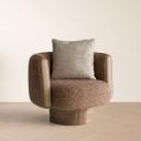 Rayola Modern Multicolored Boucle Fabric + Ash Accent Chair