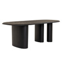 Salvo Modern 87" Black Ash Dining Table