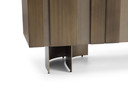 Kimo Modern Faux Travertine Ceramic + Bronze Buffet