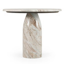 Isla Modern Natural Marble Round End Table
