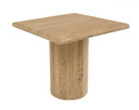 Fowler Travertine Marble 15" Tall End Table