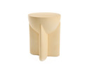 Misa Modern Beige Concrete Round Side Table