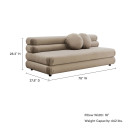 Josslyn Modular Performance Velvet Armless 2-Seater Sofa
