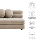 Josslyn Modular Performance Velvet Armless 2-Seater Sofa