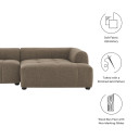 Ariana Right-Facing Upholstered Fabric Modular Sofa with Chaise