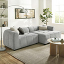 Ariana Right-Facing Upholstered Fabric Modular Sofa with Chaise