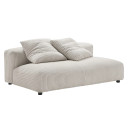 Serene 4-Piece Modular Upholstered Corduroy Sectional Sofa With Ottoman