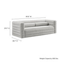 Lorelle Channel Tufted Boucle Upholstered Sofa