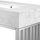 Gridiron 36" Bathroom Vanity, Silver