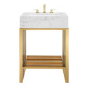 Gridiron 24" Bathroom Vanity, Gold