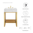 Gridiron 24" Bathroom Vanity, Gold