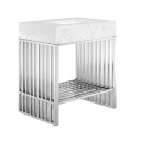 Gridiron 30" Bathroom Vanity, Silver