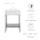 Gridiron 30" Bathroom Vanity, Silver