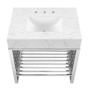 Gridiron 30" Bathroom Vanity, Silver