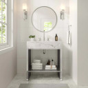 Gridiron 30" Bathroom Vanity, Silver