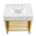 Gridiron 30" Bathroom Vanity, Gold