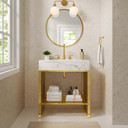 Gridiron 30" Bathroom Vanity, Gold