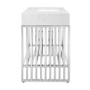 Gridiron 48" Bathroom Vanity, Silver