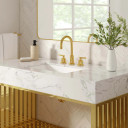 Gridiron 48" Bathroom Vanity, Gold