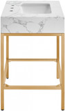 Marlo 24" Engineered Stone Top Vanity, Gold